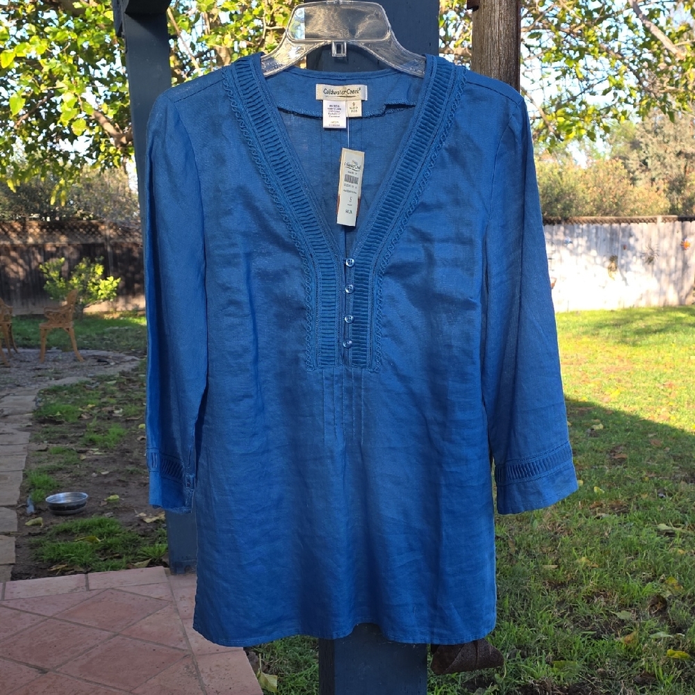 Coldwater Creek Vibrant Blue Blouse